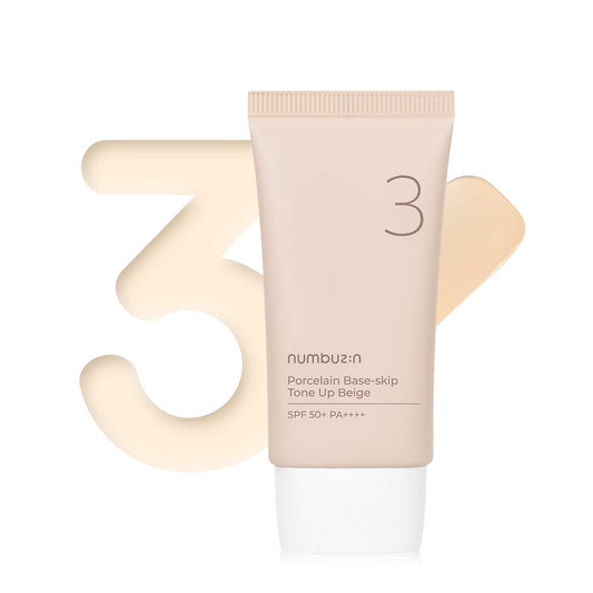 NUMBUZIN No.3 Porcelain Base-skip Tone Up Beige (1.69 oz)