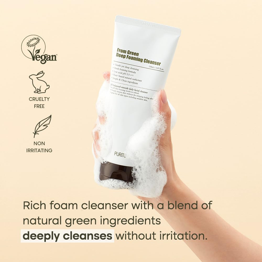 PURITO From Green Deep Foaming Cleanser (5.07oz)
