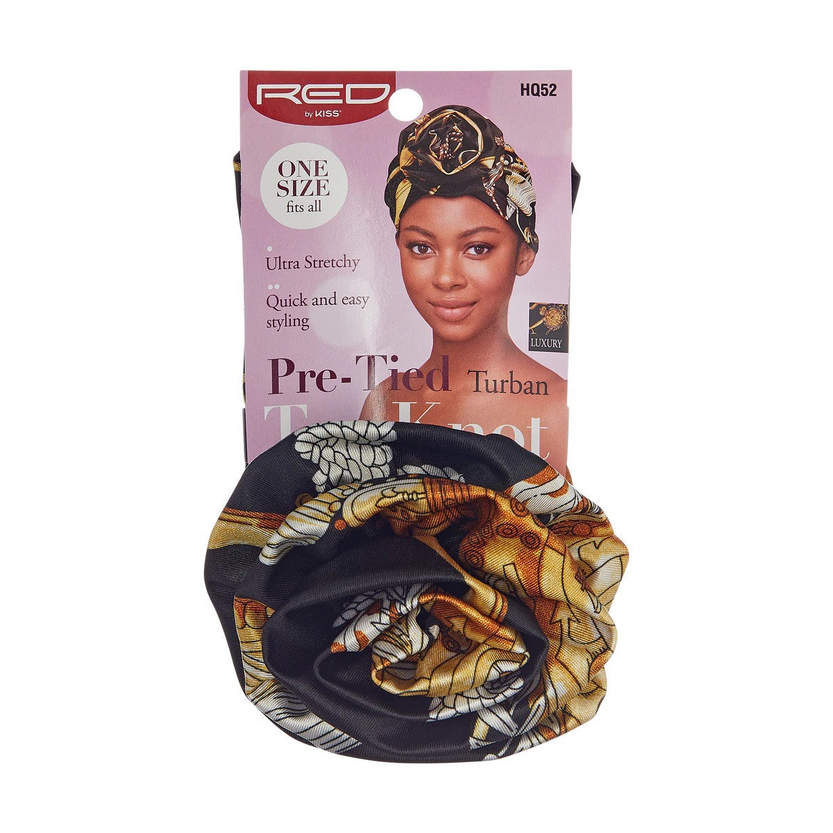 RED Top Knot Turban Luxury