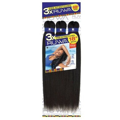 SENSATIONNEL 3X Ruwa Pre-Stretched Braiding Hair 18"