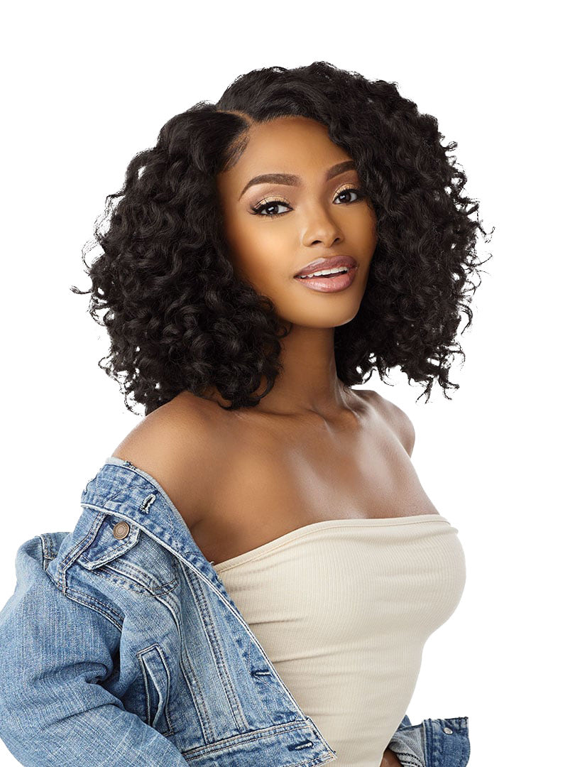SENSATIONNEL Synthetic Curls Kinks N Co Glueless Kinky Edges - Y-PART KINKY RINGLET CURL 14"