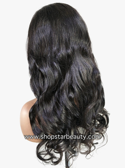 15A PINK LEMON GOLD 100% Human Hair 5X6 Lace Front Wig - NORTH (18"-30")