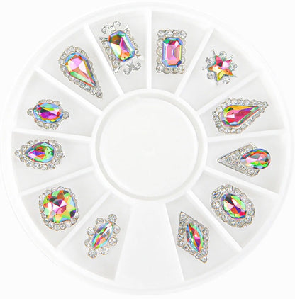 NICKA K Nail Rhinestones Round Case