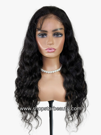 15A PINK LEMON GOLD 100% Human Hair 5X6 Lace Front Wig - MAINE (18"-30")