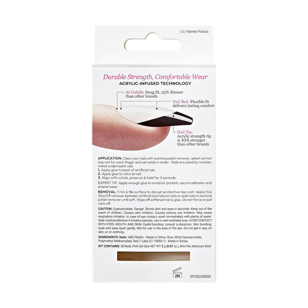 KISS Salon Acrylic French Nails - FLAME