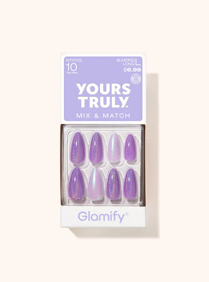 ABSOLUTE Glamify Yours Truly Press On Nails - Almond Long (#01-#08)
