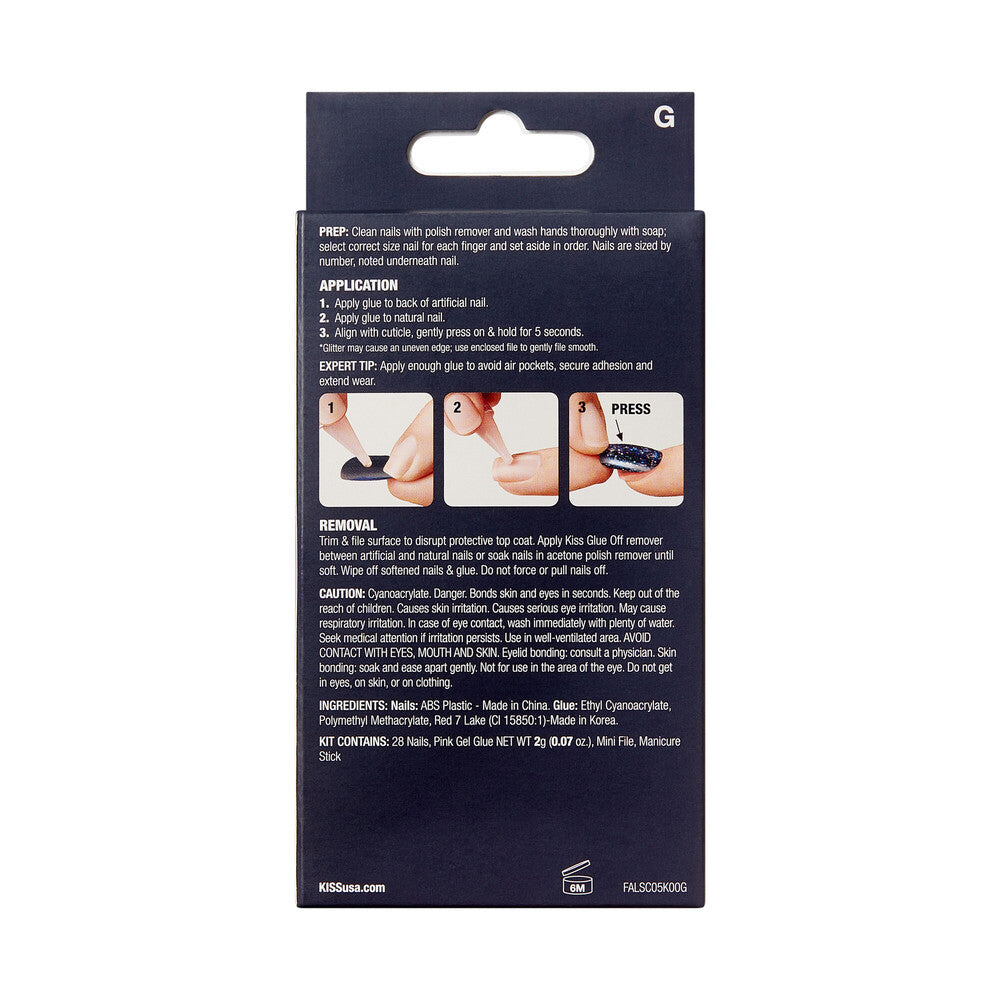 KISS Gel Fantasy Glue On Nails - CHOCO GLAZED