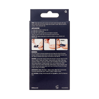 KISS Gel Fantasy Glue On Nails - CHOCO GLAZED
