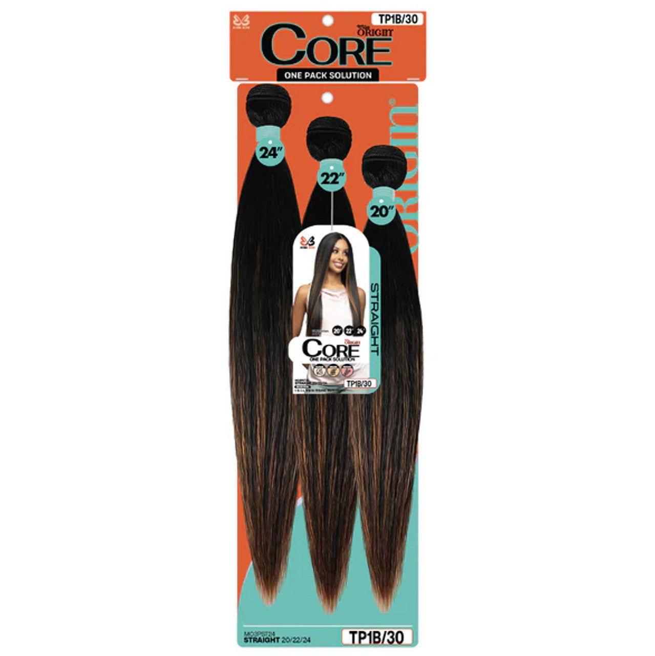 BOBBI BOSS Miss Origin Core One Pack 3pcs Weave - Straight