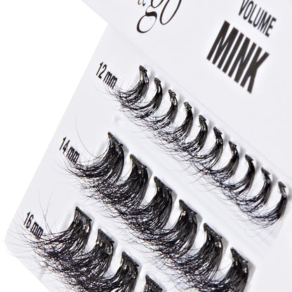 KISS i Envy Press & Go Press-On Pre-Glued Lash Clusters – Mink