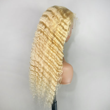 BOMB HAIR 100% Human Hair 13X5 Lace Frontal Wig - Deep Wave (613)