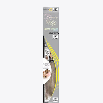 Live N Clip 100% Human Remy Hair 7 Pcs Clip On Extension