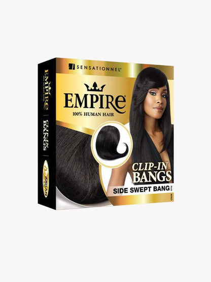 SENSATIONNEL Empire 100% Human Hair Clip-In Side Swept Bang