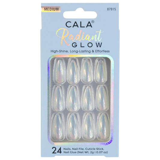 CALA Shimmer Luxe: Medium Almond Pink/White Aurora Finish