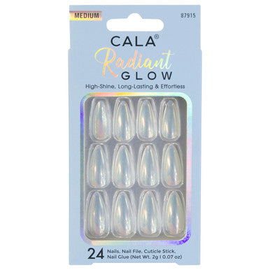 CALA Shimmer Luxe: Medium Almond Pink/White Aurora Finish