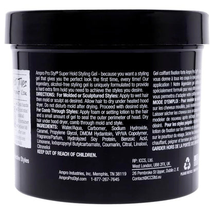 Ampro Pro Style Ultra Hold Protein Styling Gel - Super Hold (32 oz)