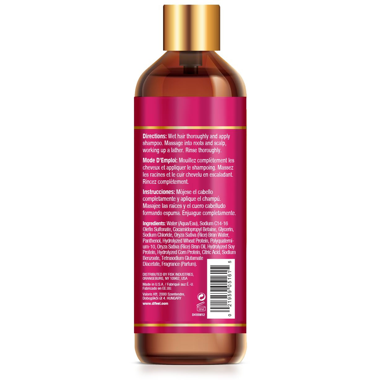 Difeel Rice Water Strengthening  Shampoo (12 oz)