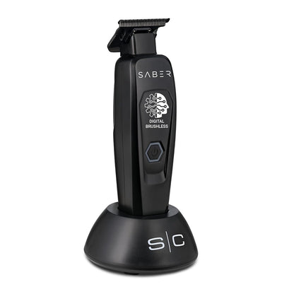 Stylecraft Saber Full Metal Body Digital Brushless Motor Cordless Hair Trimmer (Black)