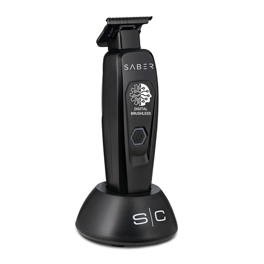 Stylecraft Saber Full Metal Body Digital Brushless Motor Cordless Hair Trimmer (Black)