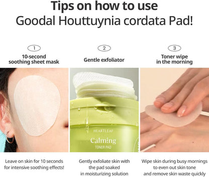[GOODAL] Heart Leaf Calming Toner Pad (70 Pads)