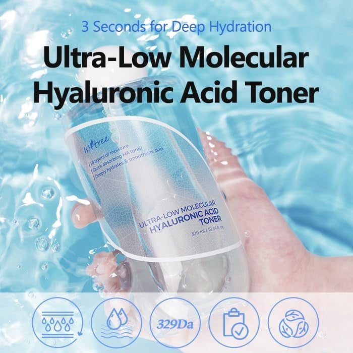 [ISNTREE] Ultra-low Molecular Hyaluronic Acid Toner (10.14 oz)