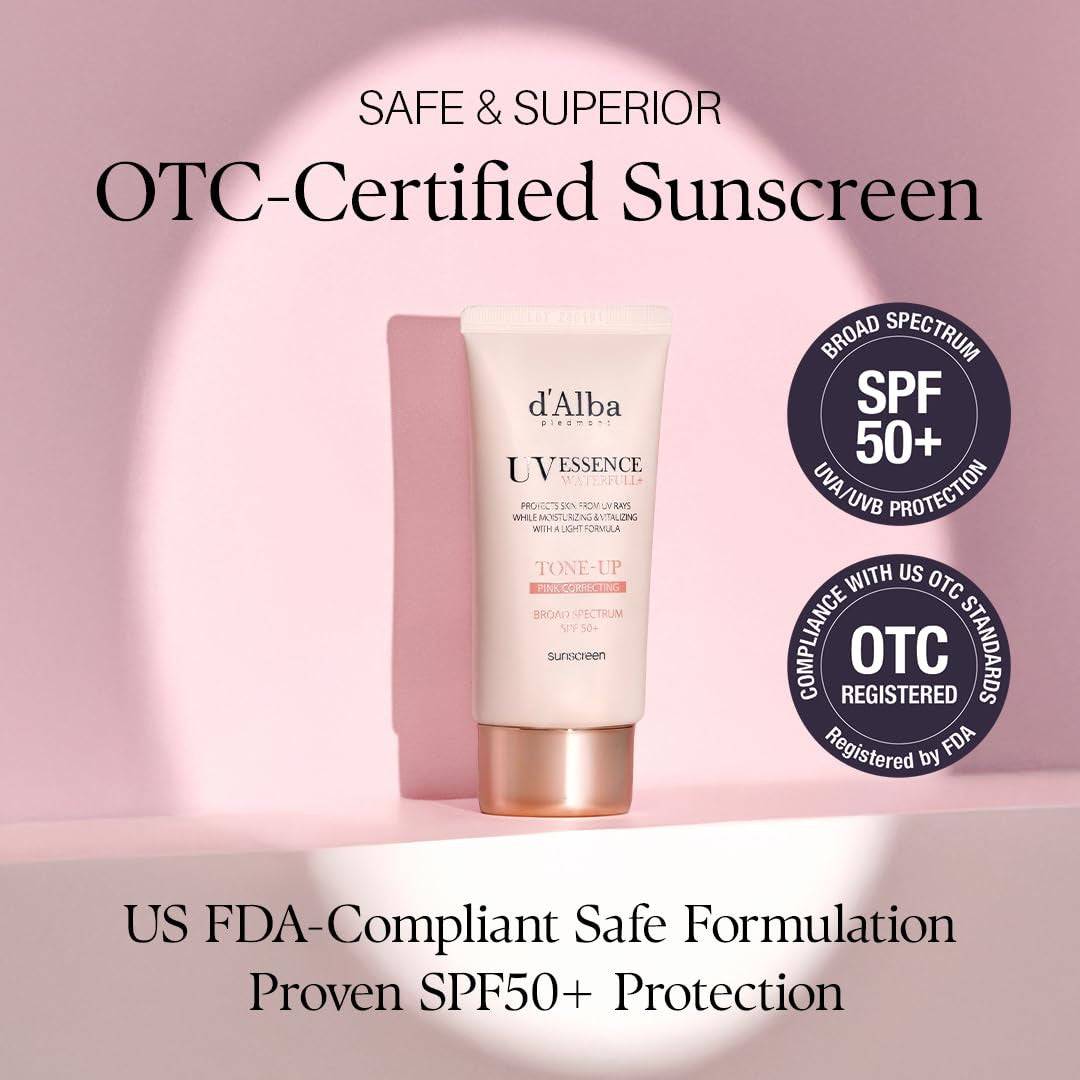 DALBA Waterfull Pink Correcting Tone-Up Sunscreen (1.69oz)