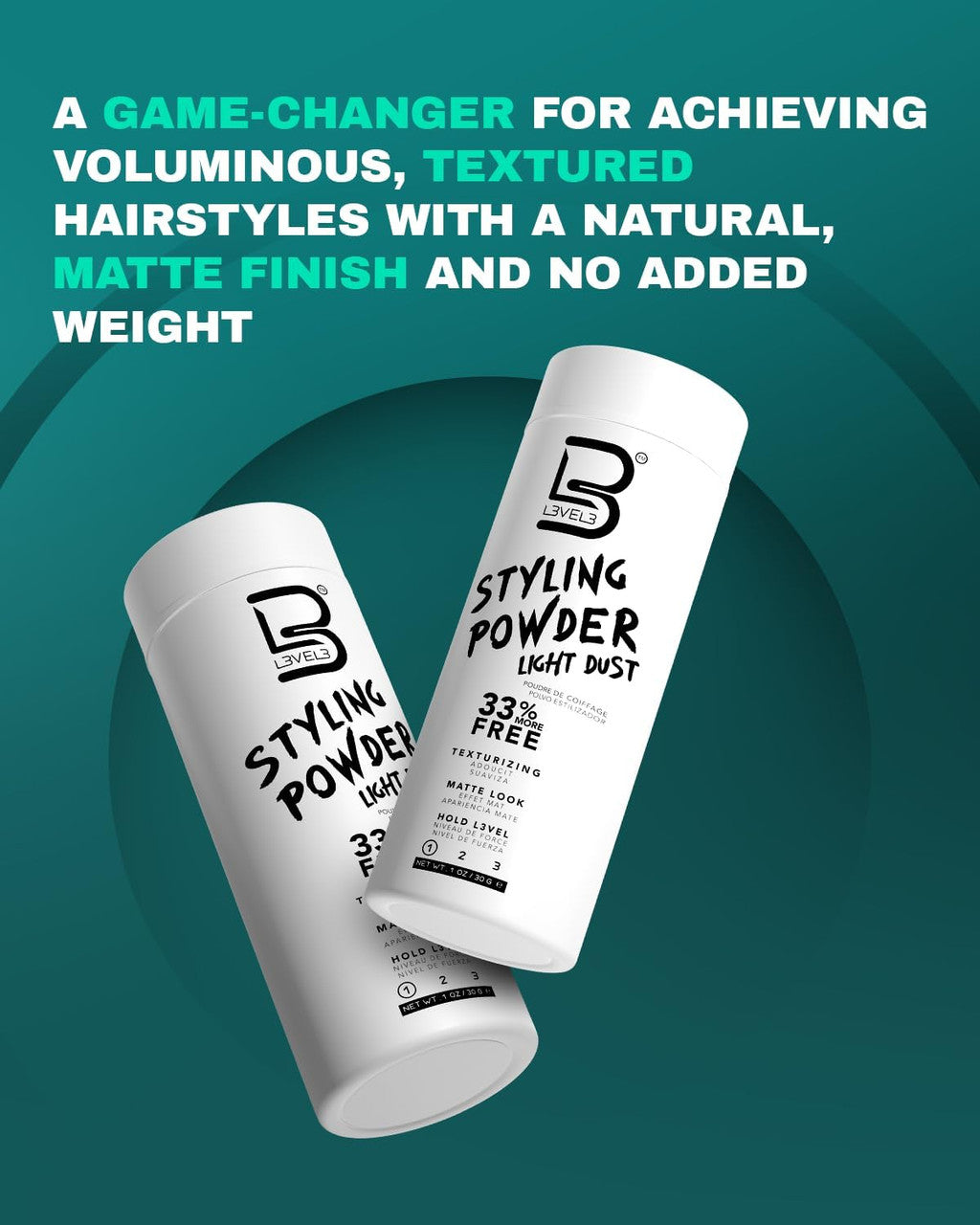 LEVEL 3 Light Hold Styling Powder - Light Dust (1oz)