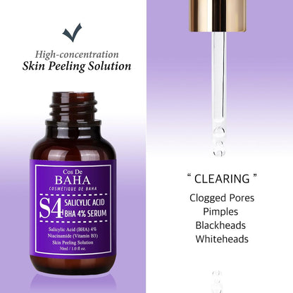 Cos De BAHA S4 Salicylic Acid BHA 4% Serum (1oz)