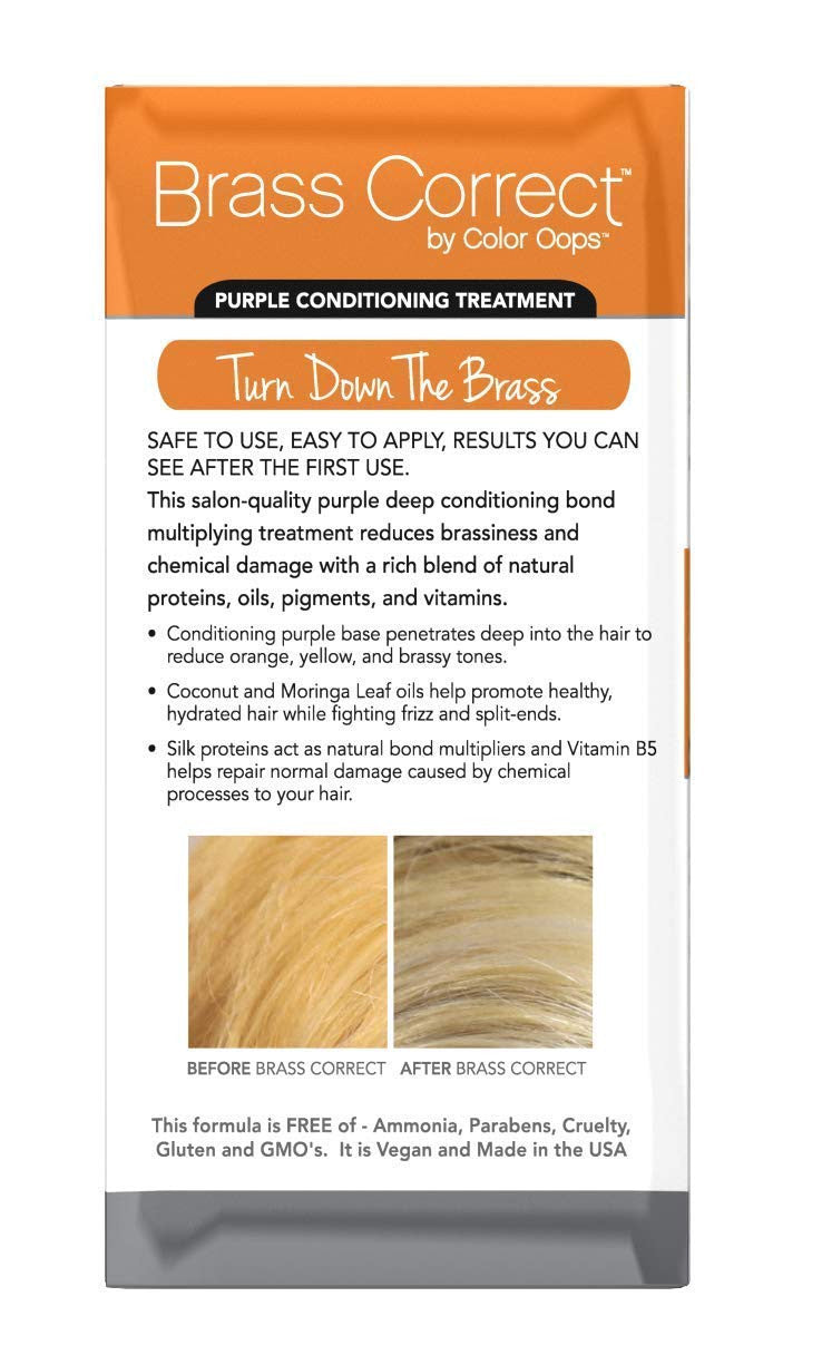 Color Oops Brass Correct Purple Deep Conditioning Hair Treatment