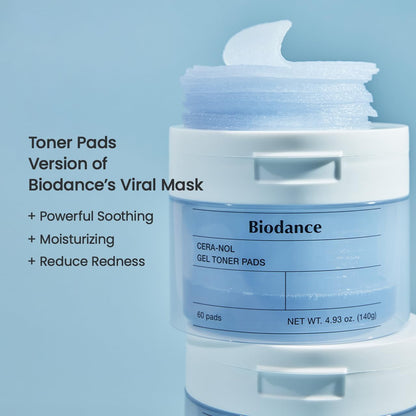 BIODANCE Cera-NOL Gel Toner Pads (60 Pads)