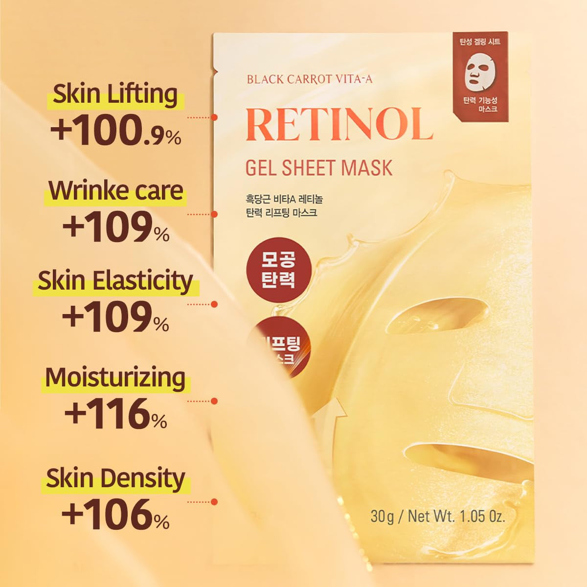 GOODAL Retinol Black Carrot Gel Sheet Mask (1Sheet)