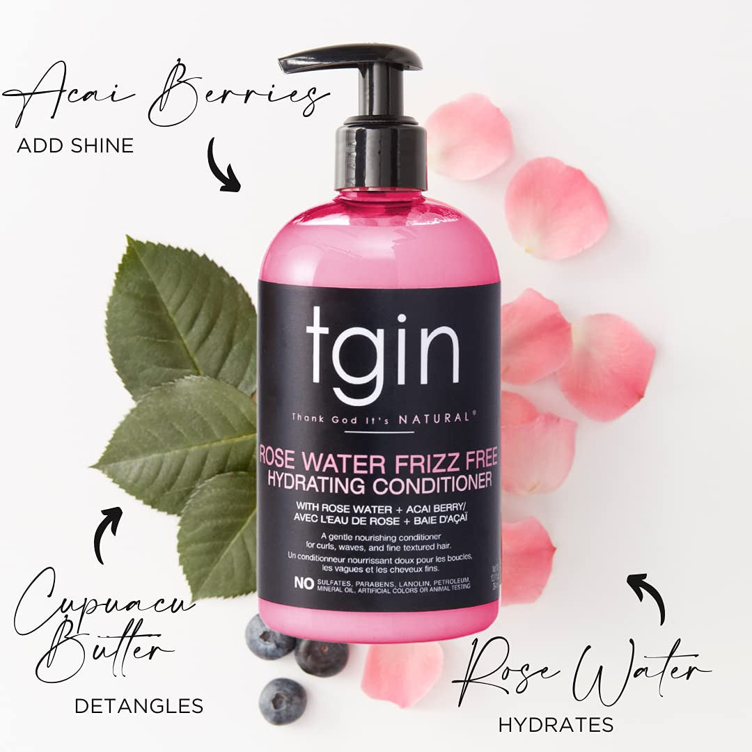 TGIN Rose Water Frizz Free Hydrating Conditioner (13 oz)