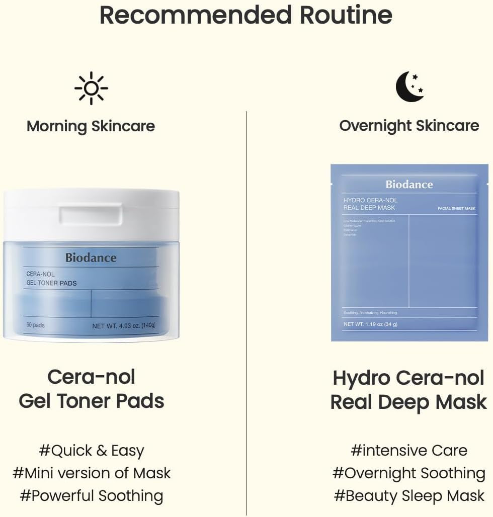 BIODANCE Cera-NOL Gel Toner Pads (60 Pads)