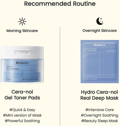 BIODANCE Cera-NOL Gel Toner Pads (60 Pads)