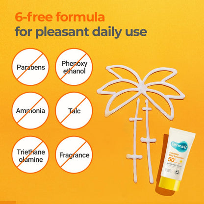 DERMA B Everyday Mild Sunscreen SPF50+ PA++++ (1.69oz)