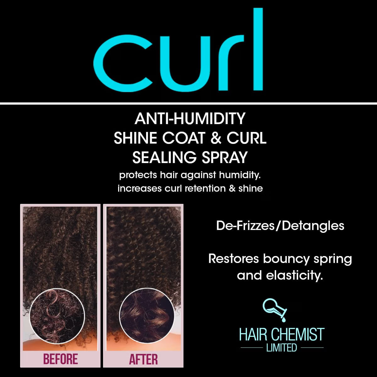 HAIR CHEMIST Curl Anti Humidity Shine Coat & Curl Sealing Spray