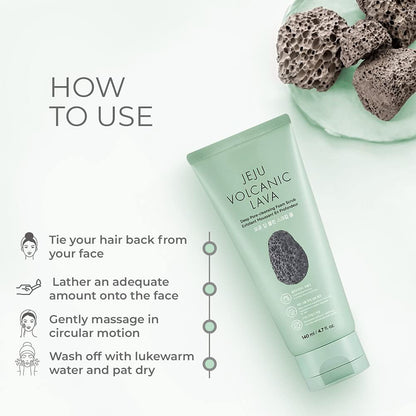 THE FACE SHOP Jeju Volcanic Lava Deep Pore-Cleansing Foam Scrub (4.7 oz)