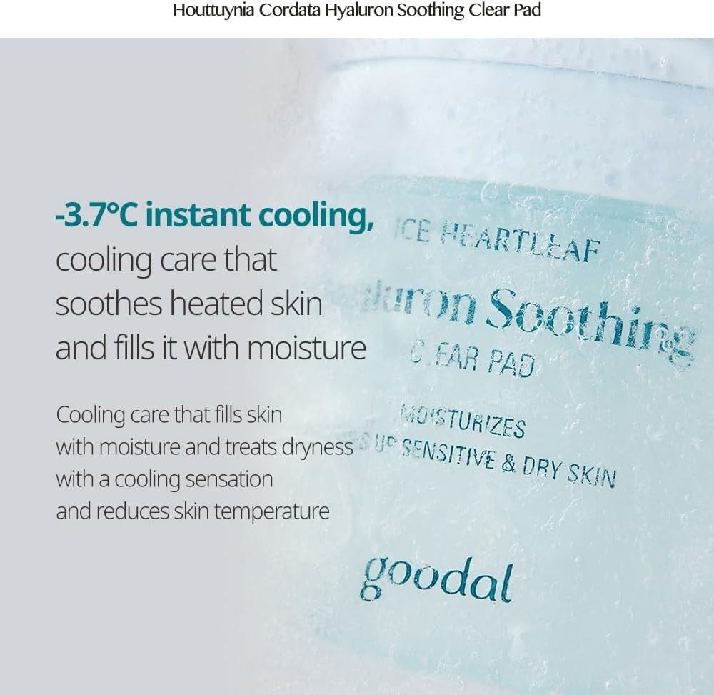 GOODAL Heartleaf Houttuynia Cordata Hyaluron Soothing Clear Toner Pad (70 Pads)