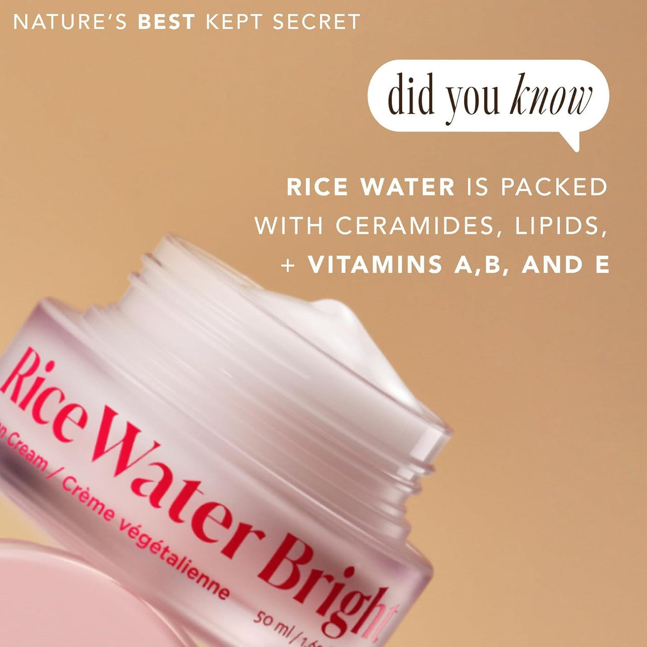 THE FACE SHOP Rice Water Bright Cream, Vegan (1.69oz)