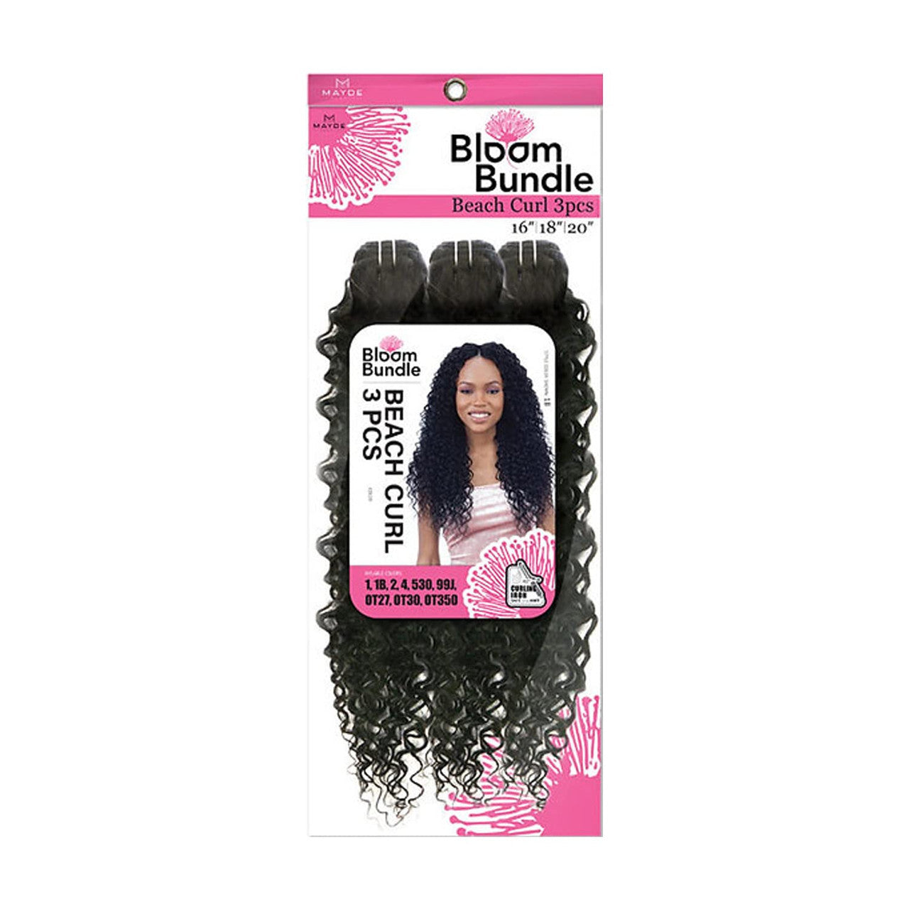 Mayde Beauty Synthetic Bloom Bundle Weave - Beach Curl 3PCS (16"18"20")