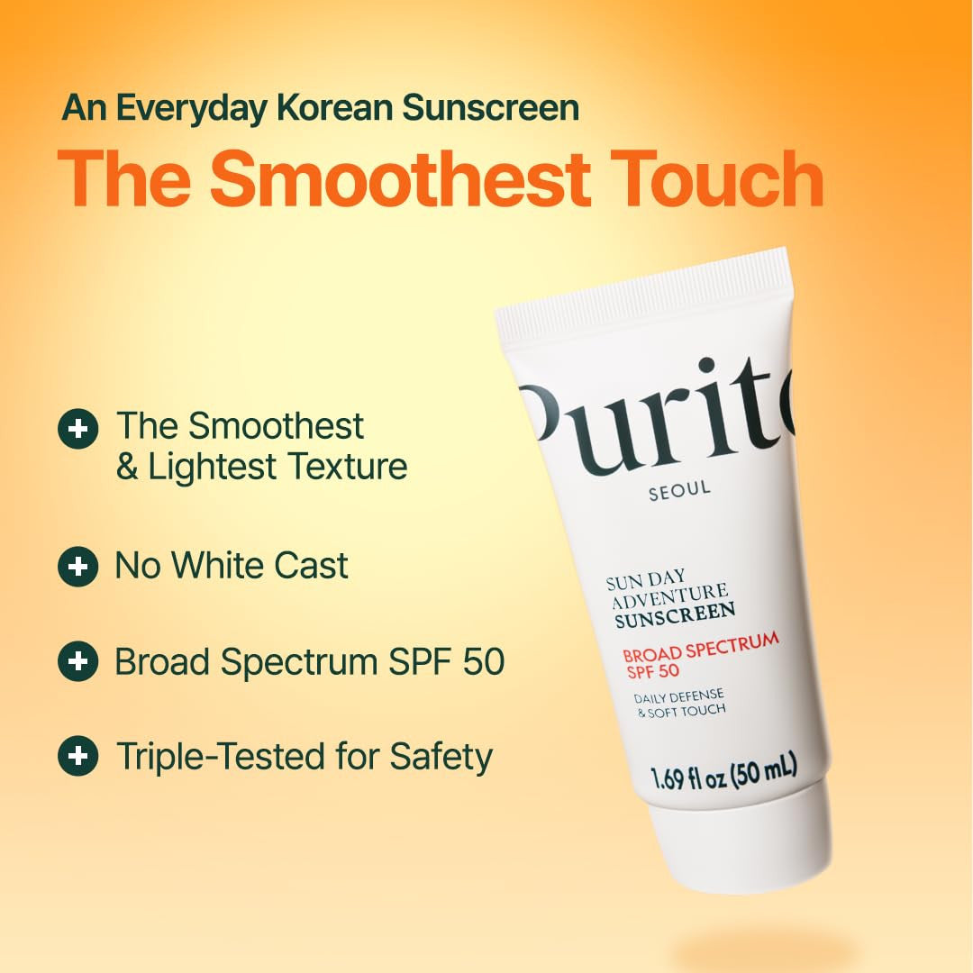 PURITO Seoul Sun Day Adventure Sunscreen SPF 50 (1.69oz)