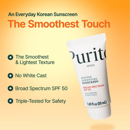 PURITO Seoul Sun Day Adventure Sunscreen SPF 50 (1.69oz)