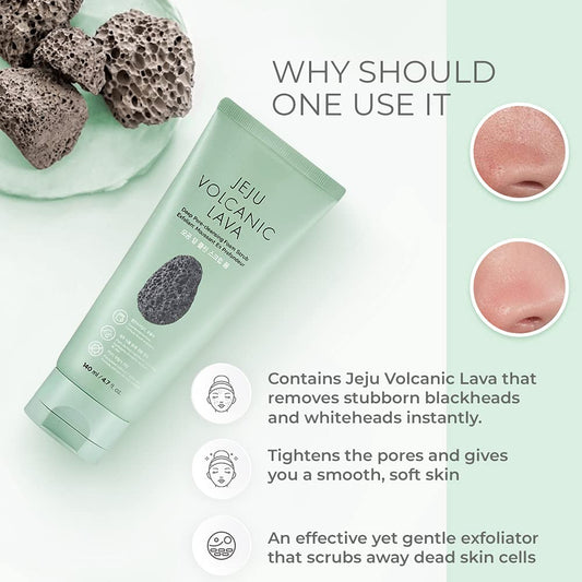 THE FACE SHOP Jeju Volcanic Lava Deep Pore-Cleansing Foam Scrub (4.7 oz)