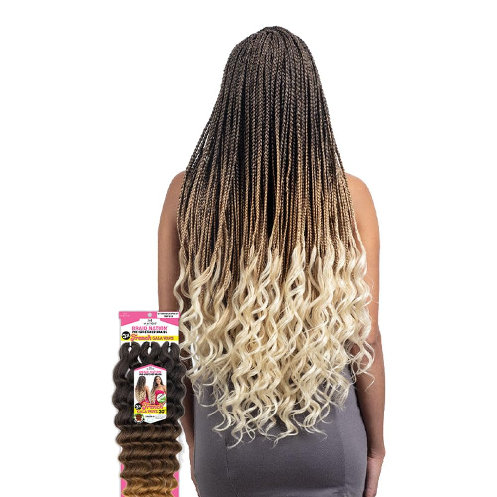 Mayde Beauty Braid Nation Pre-Stretched Braid - 3X FRENCH GALA WAVE 30"