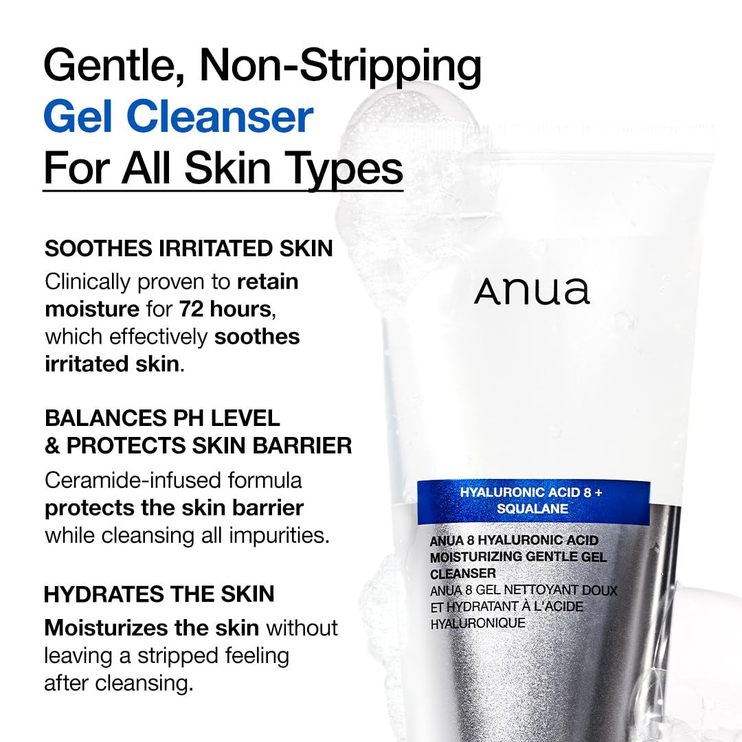 Anua 8 Hyaluronic Acid Moisturizing Gentle Gel Cleanser (5.07oz)
