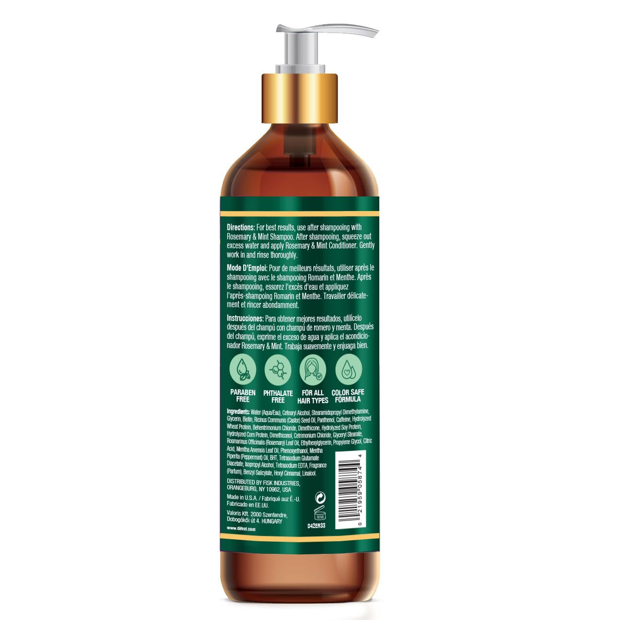 Difeel Rosemary Mint Strengthening Biotin Conditioner (33oz)