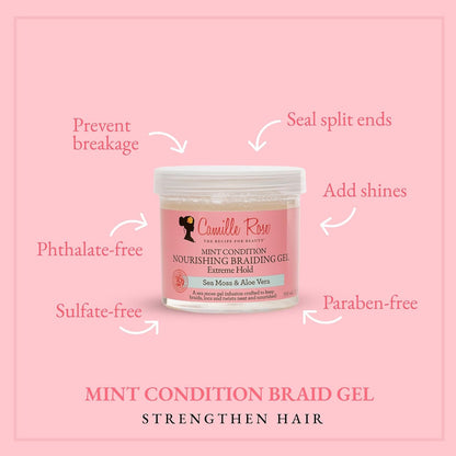 Camille Rose Mint Condition Nourishing Braiding Gel (12 oz)