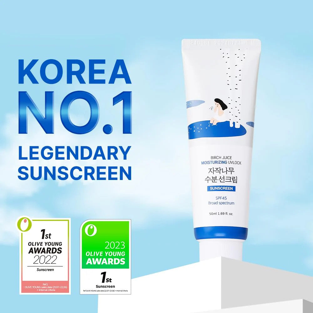 ROUND LAB Birch Moisturizing Sunscreen UVLock SPF 45+ Broad Spectrum (1.69 oz)