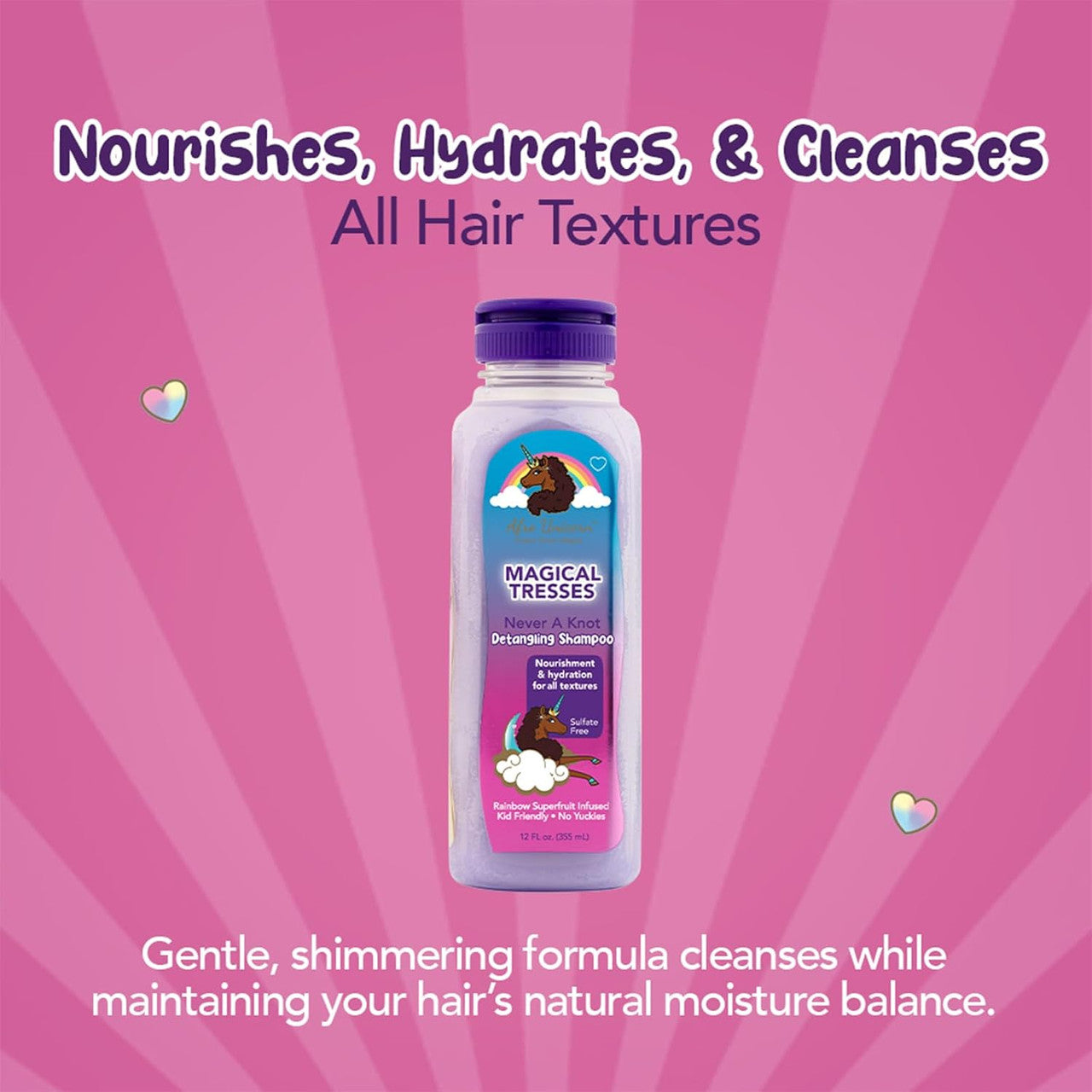 AFRO UNICORN Never A Knot Detangling Shampoo (12 oz)