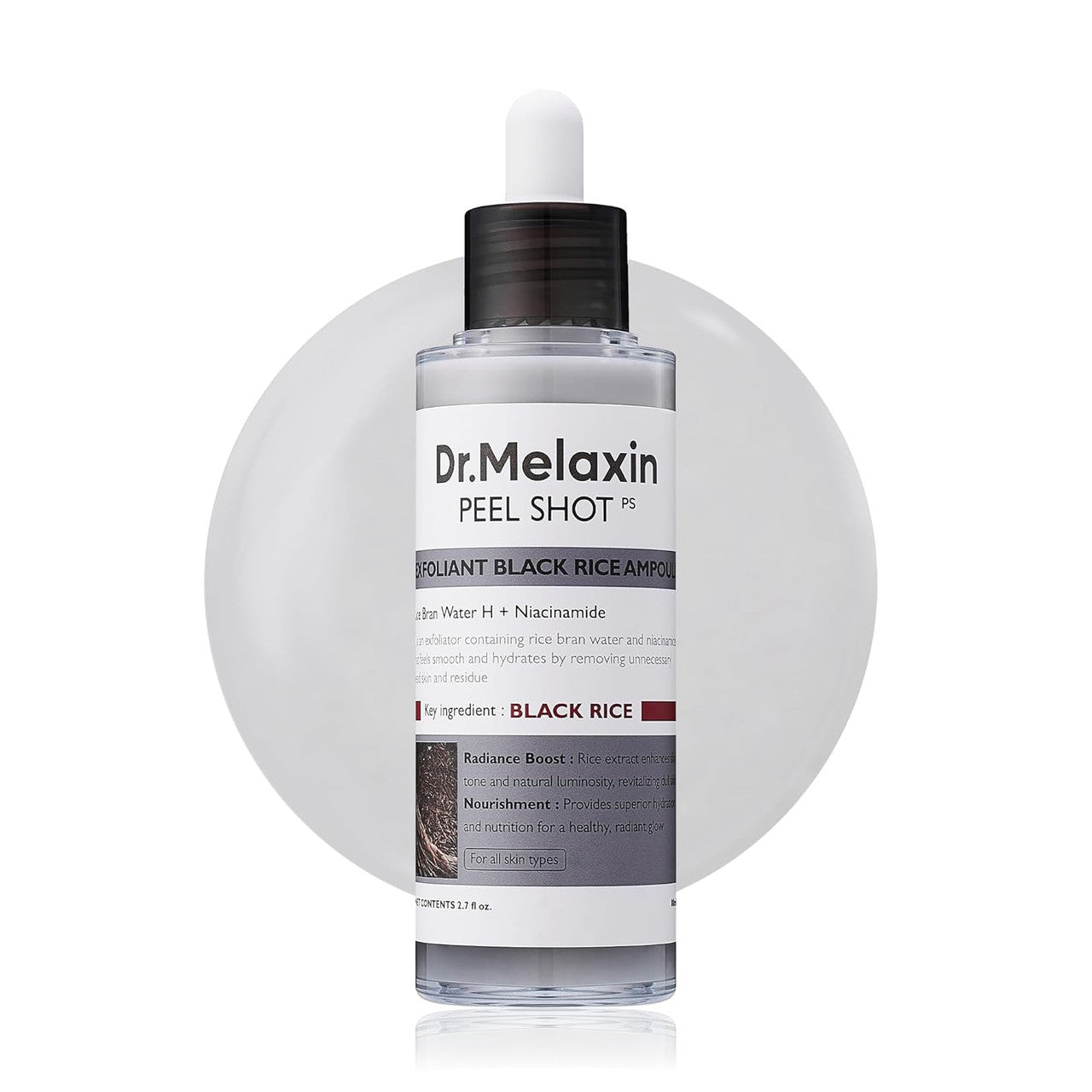 DR. MELAXIN Peel Shot Glow Black Rice Peeling Ampoule (80ml)